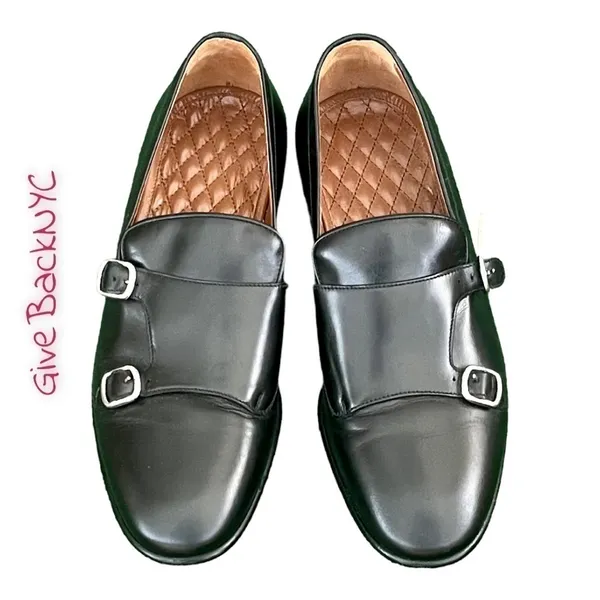 Scarzza Handmade Leather Loafer Flats Size 7.5 Black - Image 2