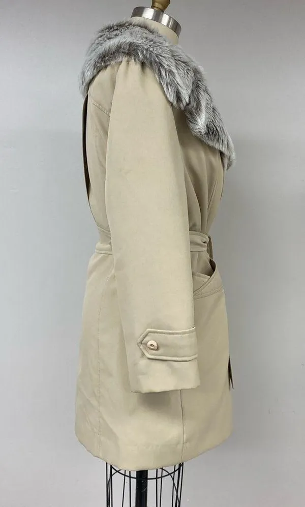 Vintage Faux Fur Trench Coat 16 - Image 5