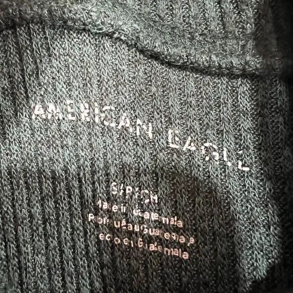 American Eagle Teal Ribbed Turtleneck Sweater - Image 4