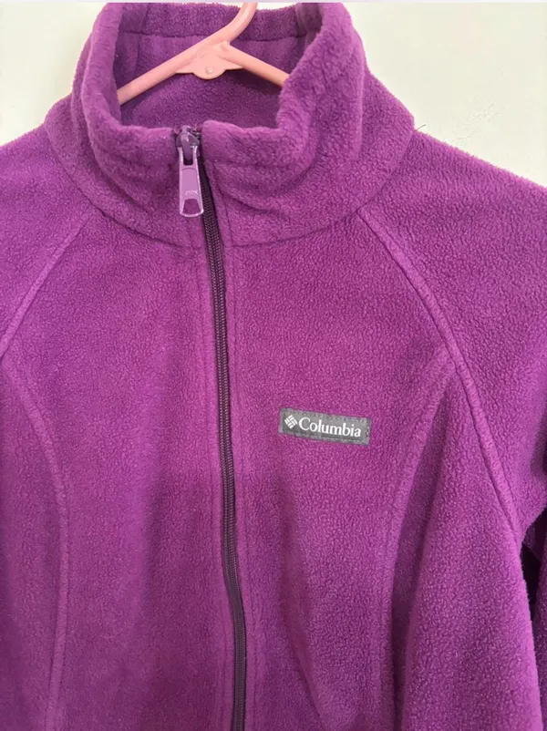 Columbia women’s full zip fleece jacket size M purple  - Image 3