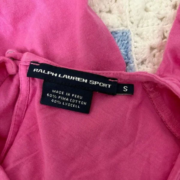 Ralph Lauren Sport Pink Ruffled Sleeveless Top Size Small - Image 4