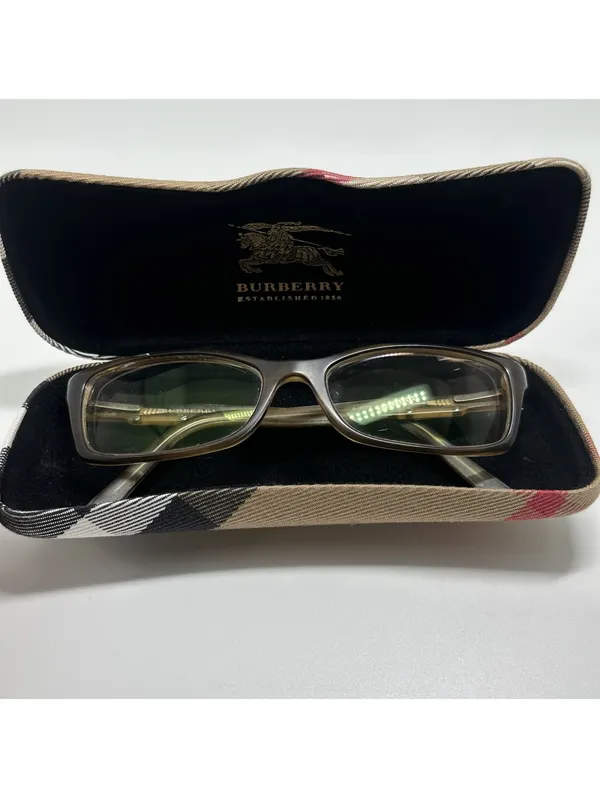 Burberry Rectangular Brown Prescription Glasses Frames with Case - Image 14