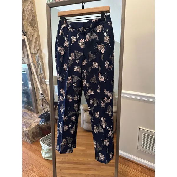 Women's Elaine Rose Pants,‎ XS, Navy Pink Floral - Image 4