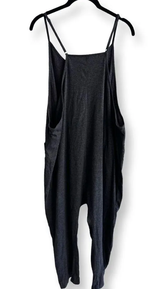Harem Jumpsuit Charcoal Gray Size Large - Image 3