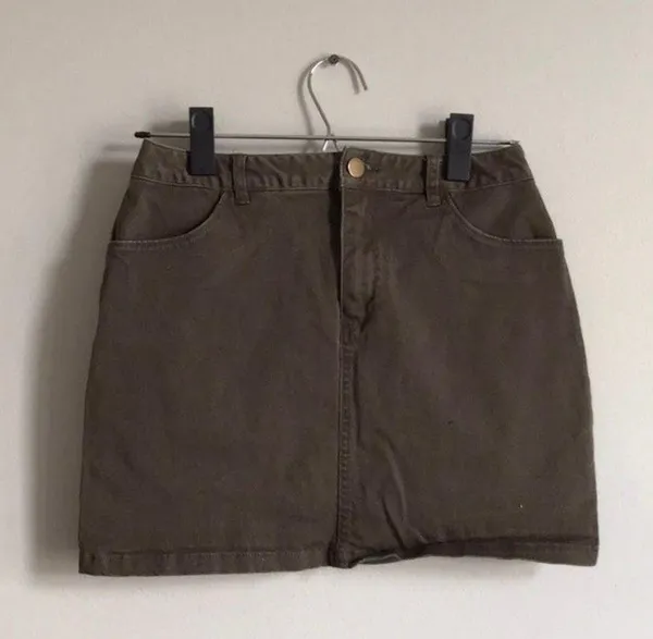 Forever 21 Green Denim Mini Skirt - Image 4