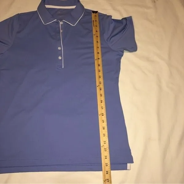 Peter Millar UPF50 Sun Protection Womens Carolinas Golf Shirt Size L Blue Purple - Image 7