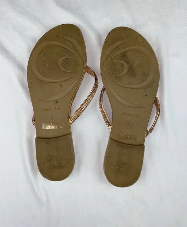 Sandals Gold Size 9 - Image 3