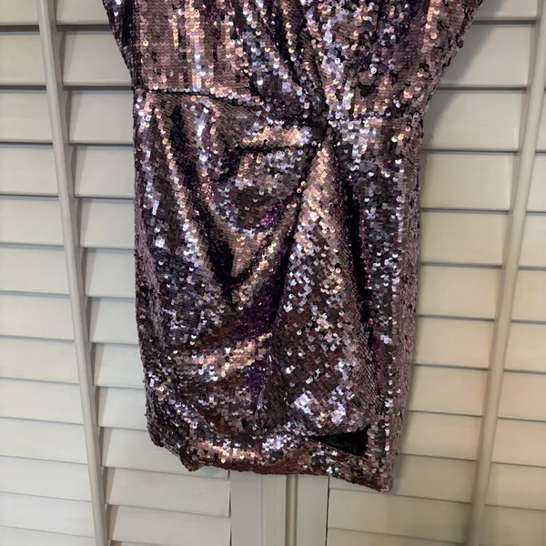 Parker Purple Sequin‎ Dress Size 4 - Image 4