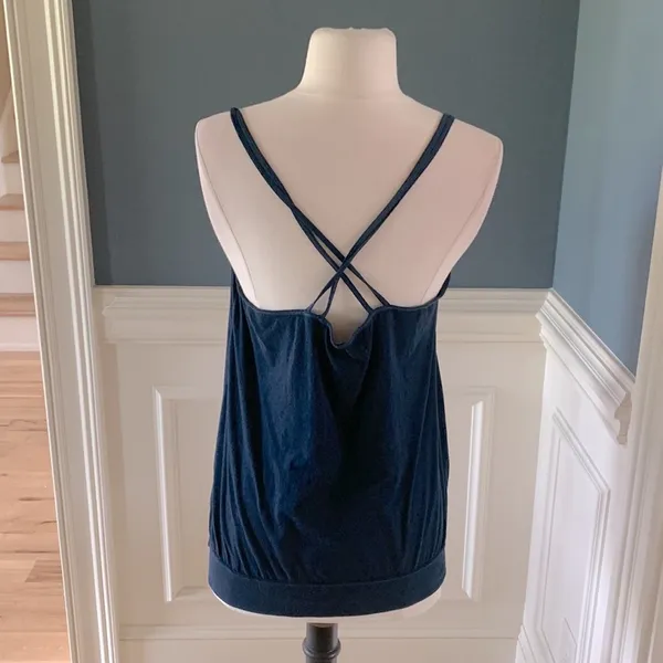 Hollister Tank Top Navy Blue Strappy Womens Medium fits M L - Image 10