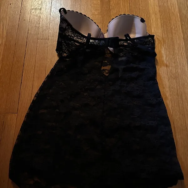 Adore Me Molded Cup Bodycon Ribbon & Lace Babydoll, Size XL - Image 7
