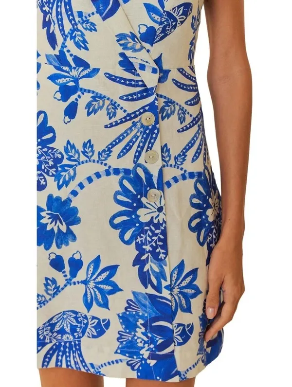 FARM RIO ACTIVE Off-White Fora Birds Eurofax Mini Dress. - Image 2