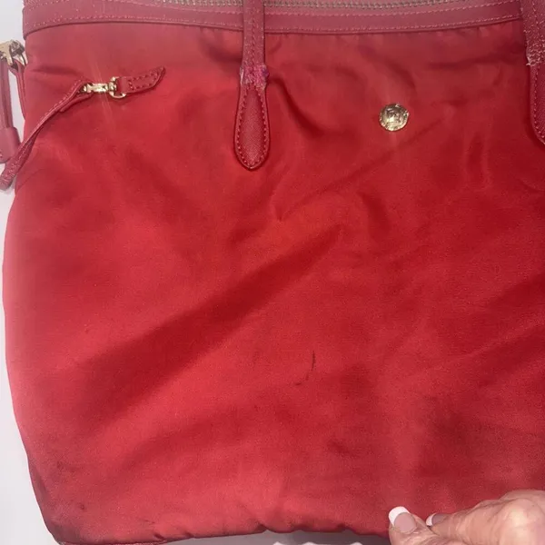 JPK Paris 75 Designer‎ Minimalist Canvas Carry Travel Red Crimson Tote Bag Purse - Image 9