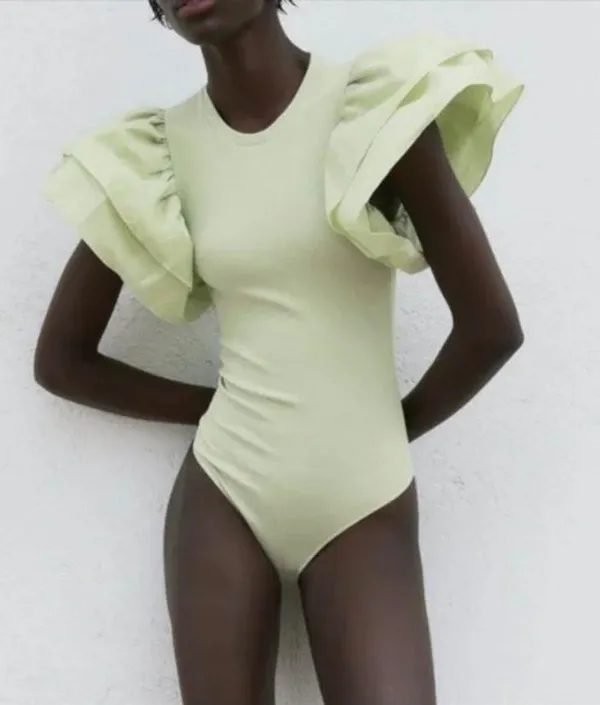 ZARA ‼️ Puff Sleeve Ribbed Bodysuit‼️ - Image 2