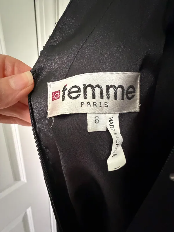 La Femme Black formal dress femme size 6 - Image 9