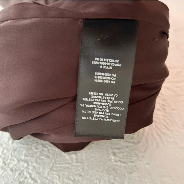 Aritzia Sunday Best Satin Dress Mocha Brown Sz 0 - Image 7