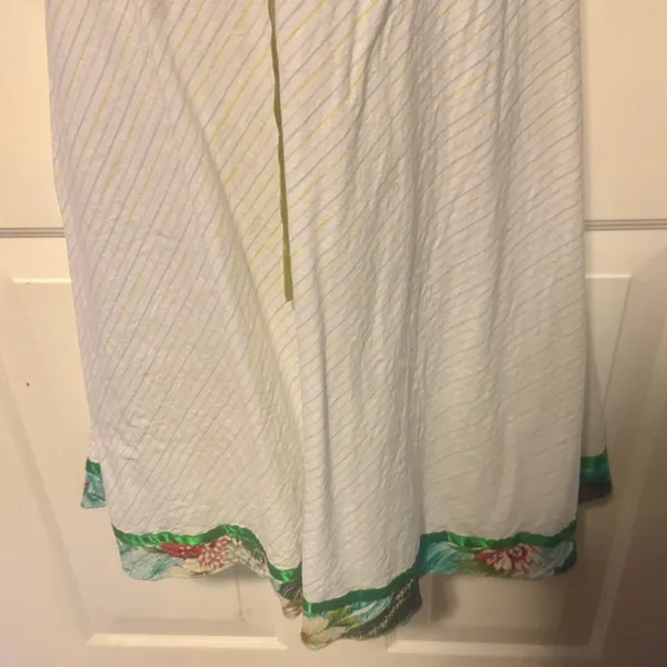 Vintage Free People white and green baby doll dress M - Image 13
