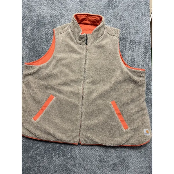 Carhartt Womens Midweight Sherpa Lined Reversible Vest Jacket Size 3X - Image 7