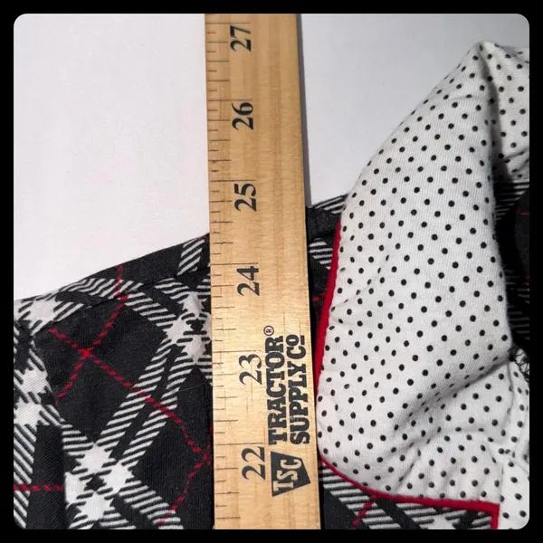Laura Ashley Pajama Set Women Medium Black Plaid Cotton Blend Sleepwear‎ - Image 5