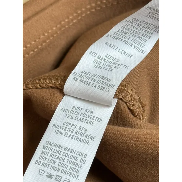 EUC OFFLINE by Aerie The Hugger Brown Smiley Bike Shorts 5" Inseam hi-rise sz L - Image 10