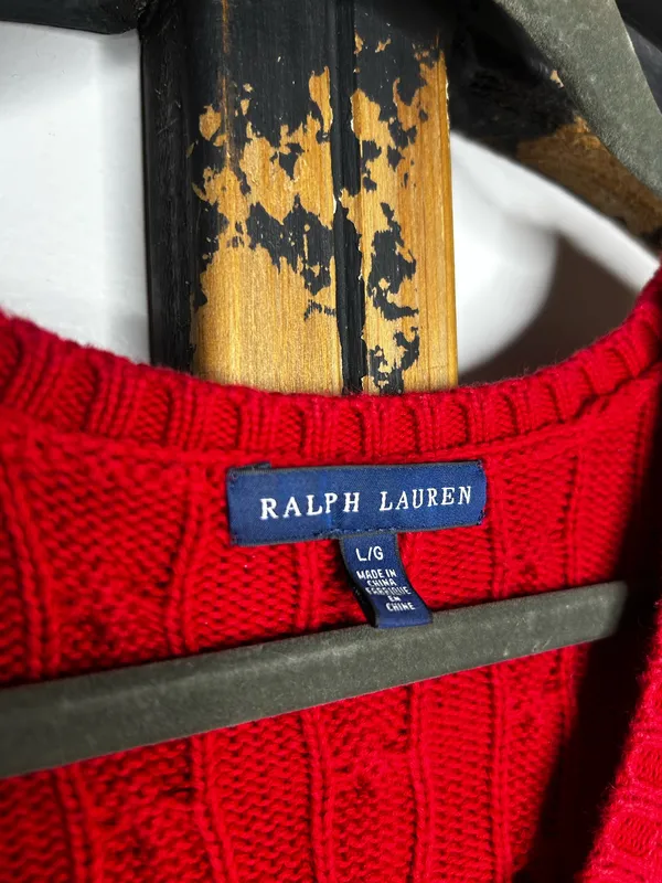 Vintage Polo Ralph Lauren Sweater Knit Chunky Cable - Image 7