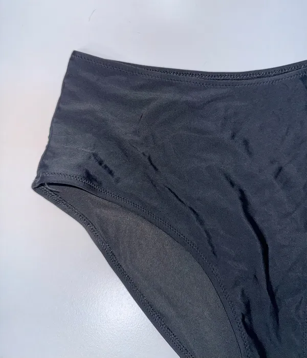 Aerie Mid-rise Bikini Bottom Solid Black Full Coverage - Image 4