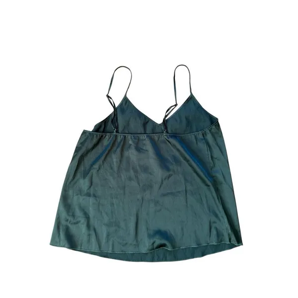 Ekouaer Green Satin Cami Tank Medium - Image 2