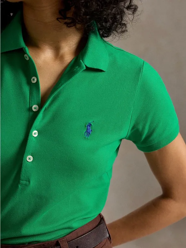 Polo Ralph Lauren Slim Fit Stretch Polo Shirt | Size: M | Billiard - Image 2
