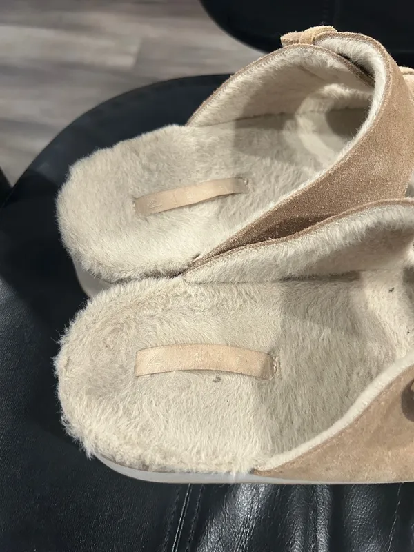 Reef Women's Plush Suede Double-Strap Slide Sandals - Beige - Image 11