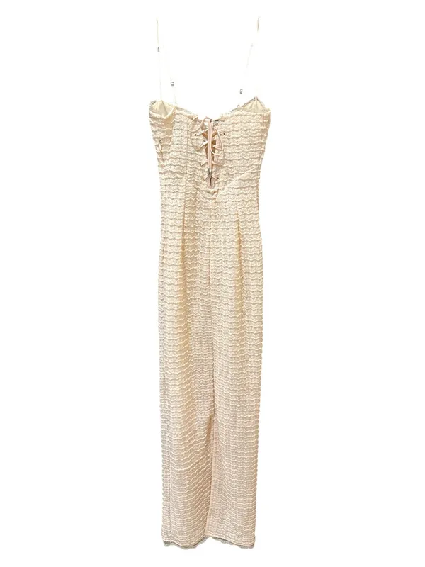 House of CB Elinor Cream Tea Frill Lace Corset Lace Up Style Midi Dress Size: XS - Image 7