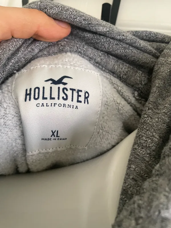 Hollister Men’s Hoodie Grey XL - Image 6