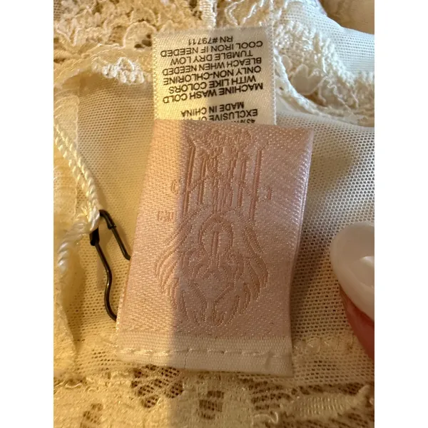 Hot As‎ Hell HAH Bodysuit Womens Small Ivory NWT Sheer Lace Mesh Sexy Bridal - Image 11