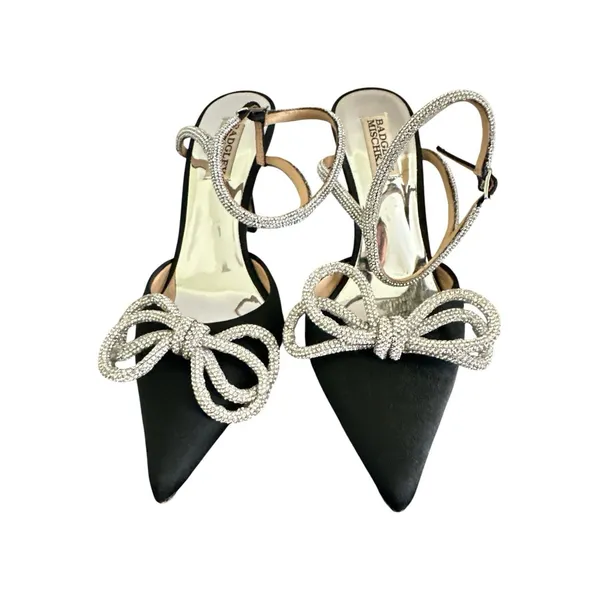 Badgley Mischka Jasmine Pointed Toe Pump Size 7 Sacred Stiletto style - Image 4