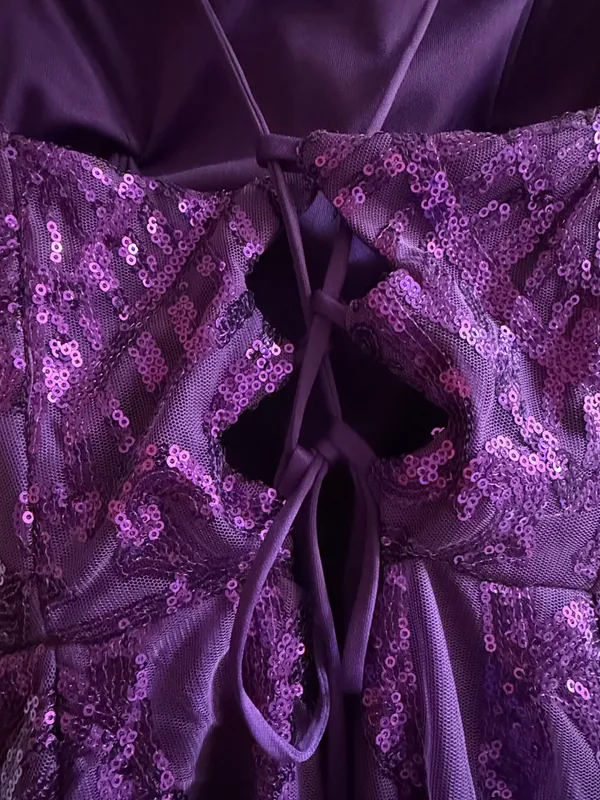 Purple sequin hoco dress Size XS - Image 3
