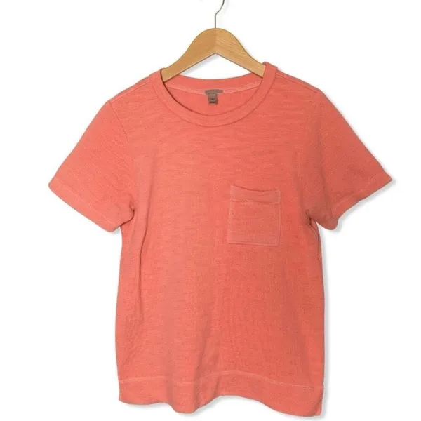 J.Crew Coral Pocket T-Shirt | 100% Cotton | Women’s M - Image 2