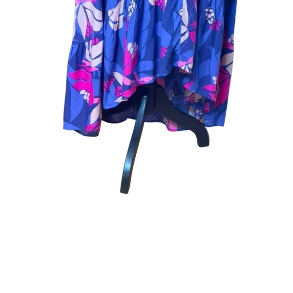 Abel the Label Anthropologie flutter sleeve high low midi dress bold floral XS - Image 8
