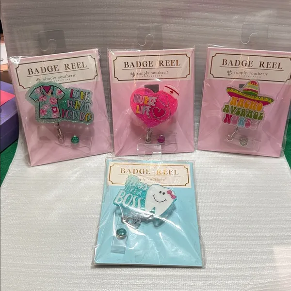 4 Simply Southern Badge Reels. Features 'Floss Like a Boss' text. - Image 3