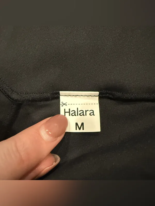 NWOT Halara Black SoftlyZero High Waisted Crossover Yoga Bike Shorts - Image 6