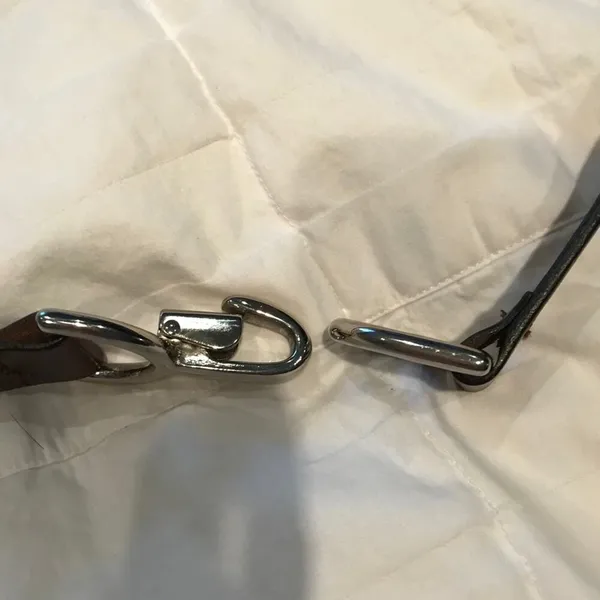 Brown leather adjustable belt size small - Image 3
