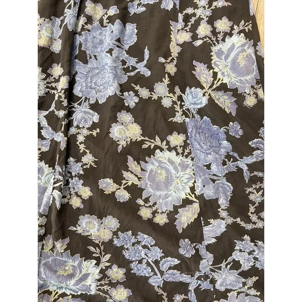 Free People Melrose Floral Maxi Dress Womens 4 Blue Bell Sleeve Boho - Image 3