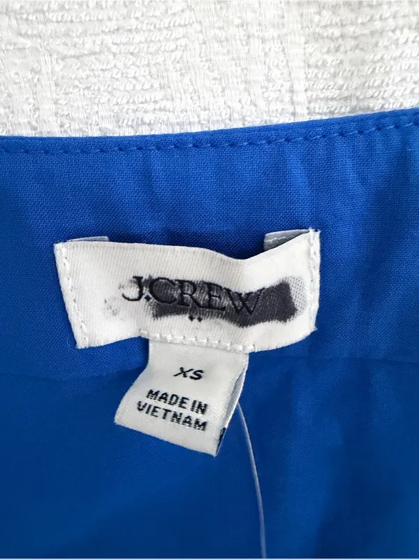 J.Crew Blue Eyelet Cotton Button Front Top XS NWT - Image 3