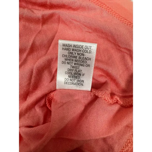 Y2K Candie's Babydoll Cami Tank‎ Top Coral Pink Sequin Fairy Grunge Large - Image 7