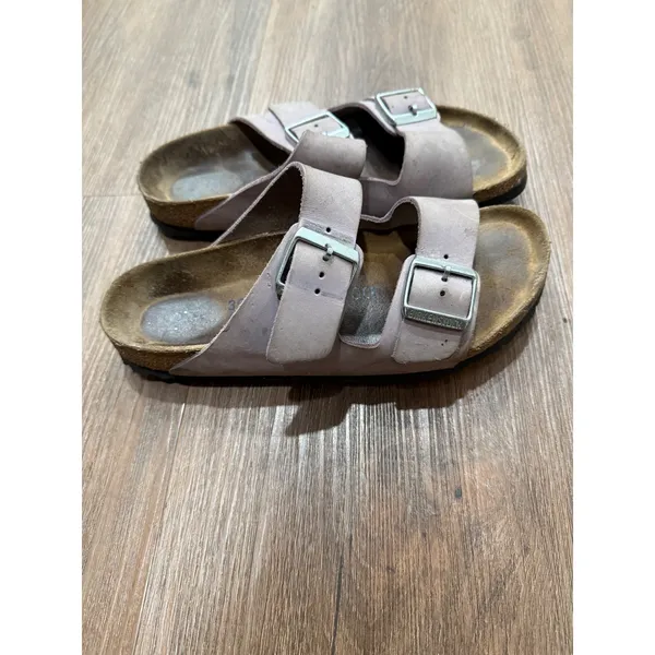 Birkenstock Arizona Suede Leather Pink Sandals EU 39 US 8 9 Women‎ Comfort Flat - Image 4