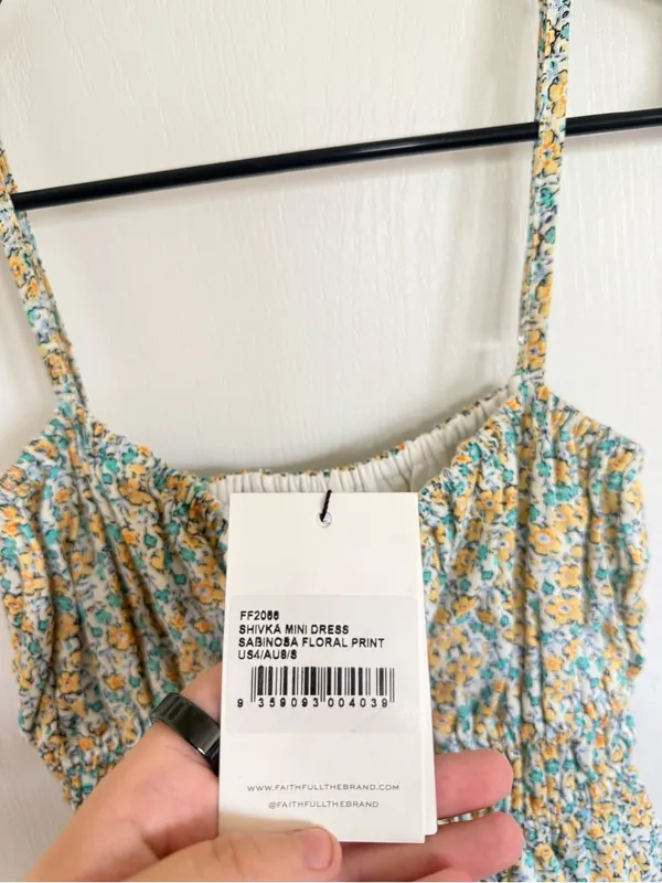 Faithfull the Brand NEW Shivka Floral Print Mini Dress - Image 4