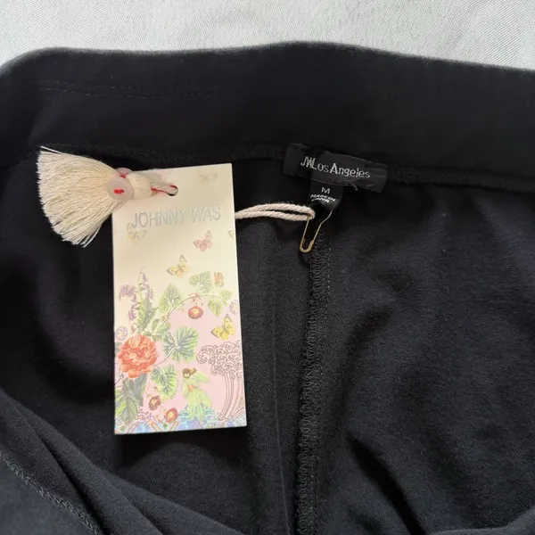 NWT‎ Johnny Was M Embroidered Paris France Leggings Art To Wear Boho Fairycore - Image 3