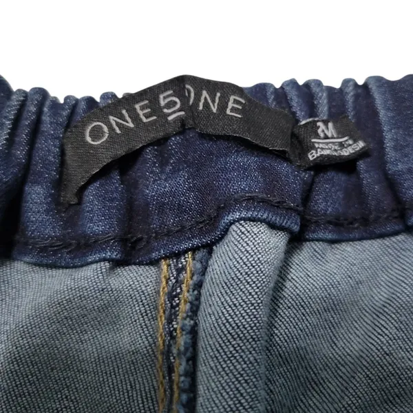 One5One Skort Size Medium W24"3.5" ONE5ONE Blue Denim Skort Pleated Skirt Shorts - Image 5