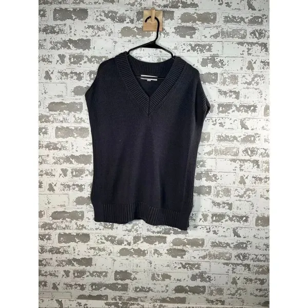 Loft | women knitted blue sweater vest - Image 10