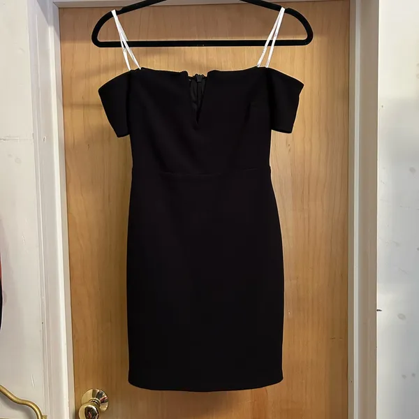 Lulus Cheers to This Black Off Shoulder Bodycon Mini Dress - size XS - MSRP $59! - Image 2