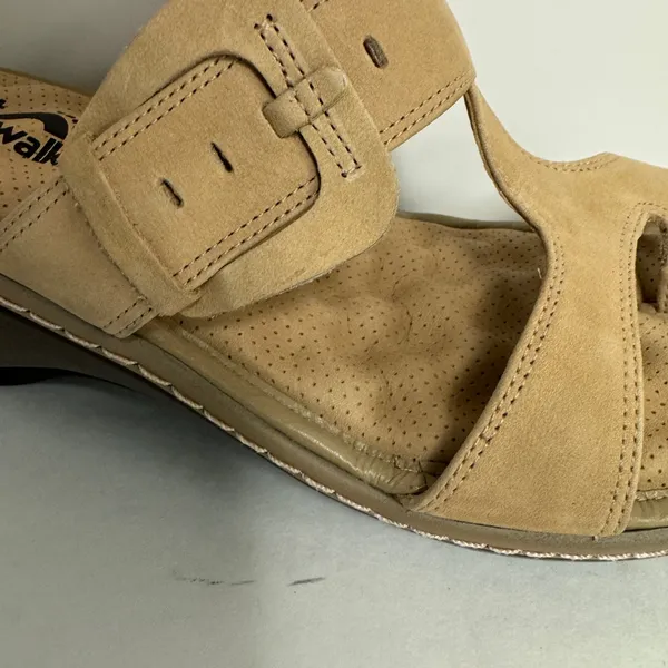 Softwalk Sandals Womens Sz 9 Brown Tan Buckle Comfortable‎ Summer Dress Casual - Image 7