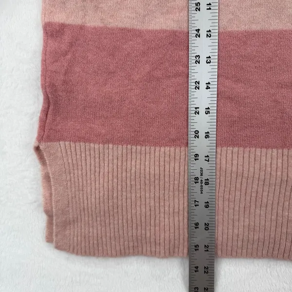 J.CREW Womens Striped Pink Alpaca Wool Blend Turtleneck Sweater Size S‎ - Image 4