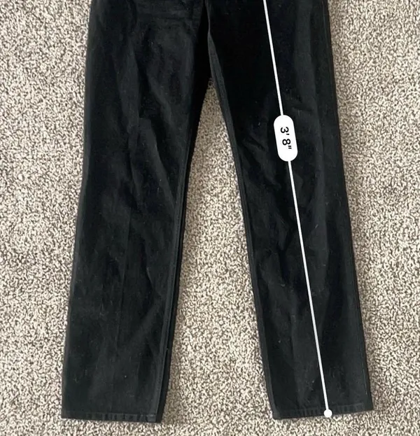 Reformation Rowe Mid Rise Relaxed Straight Jeans – Chic Black Sustainable - 27 - Image 10